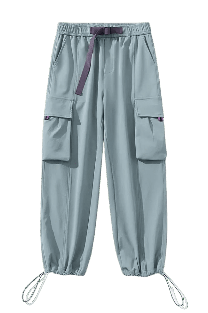 Pantalon Cargo Bleu avec Ceinture | Cargonomix