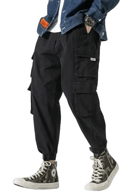 Pantalon Cargo Coréen Noir | Cargonomix