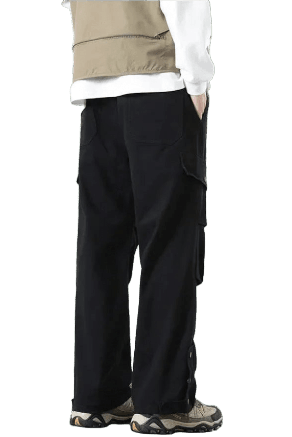 Pantalon Cargo Coton Noir | Cargonomix