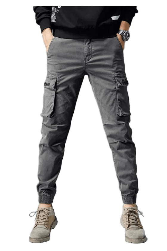 Pantalon Cargo Élastique Gris | Cargonomix
