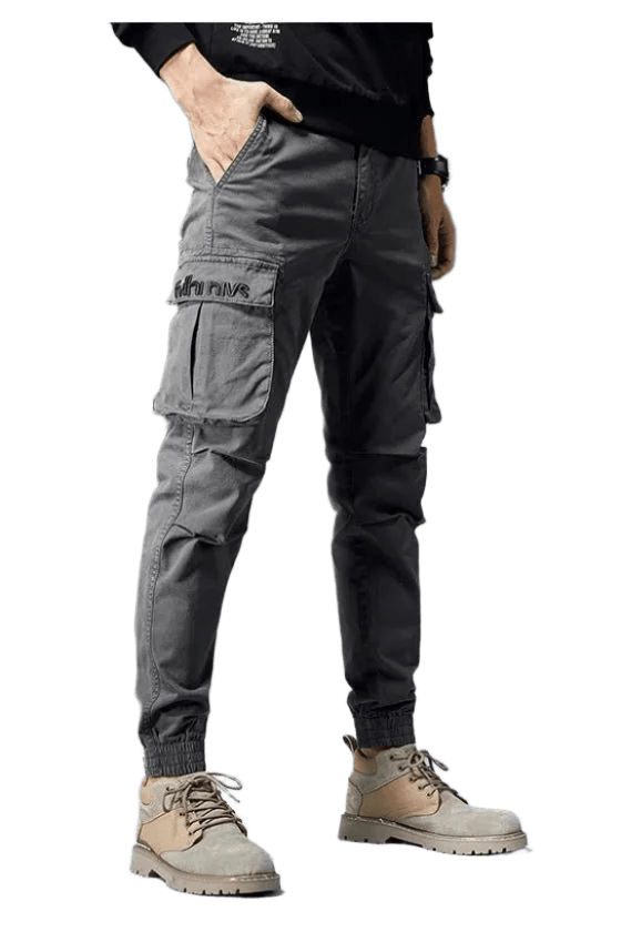 Pantalon Cargo Élastique Gris | Cargonomix