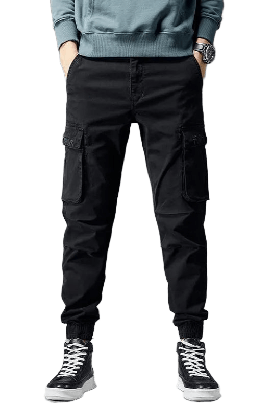 Pantalon Cargo Élastique Noir | Cargonomix