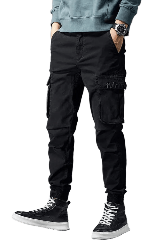 Pantalon Cargo Élastique Noir | Cargonomix