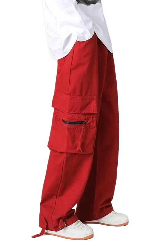 Pantalon Cargo Hip Hop Rouge | Cargonomix