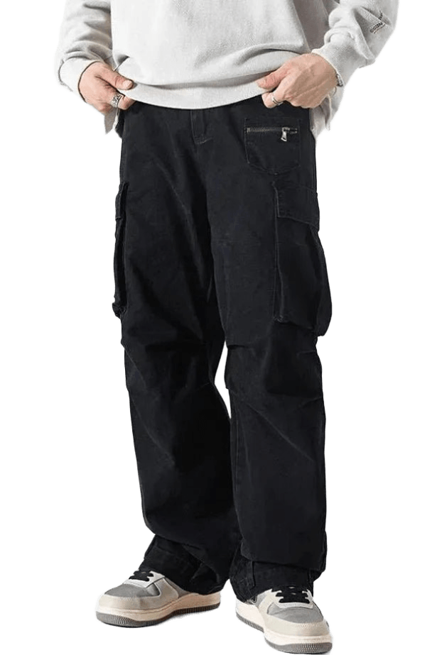 Pantalon Cargo Oversize Noir | Cargonomix