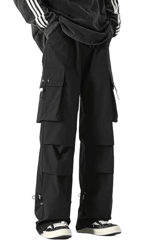 Pantalon Cargo Poches Latérales Noir | Cargonomix