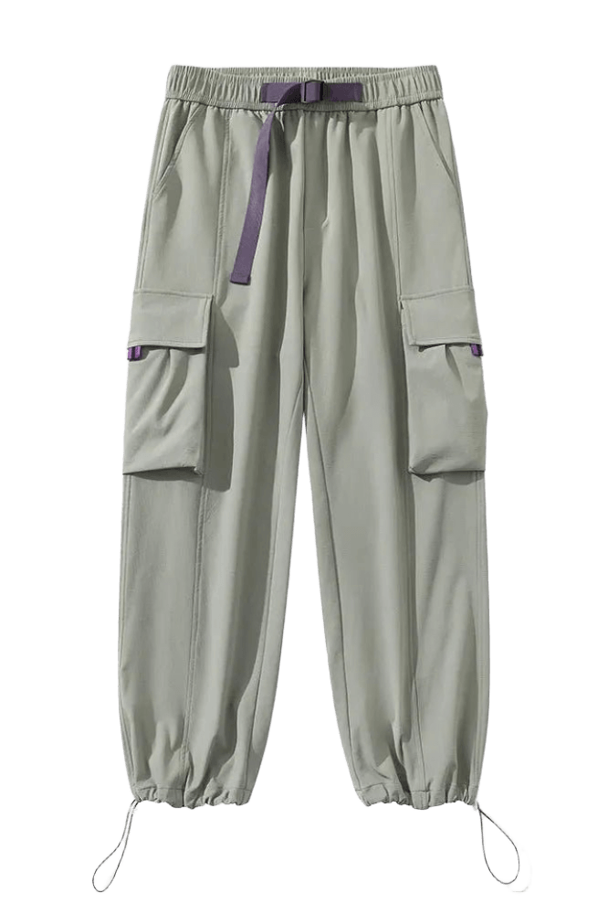 Pantalon Cargo Vert avec Ceinture | Cargonomix