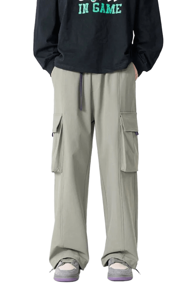 Pantalon Cargo Vert avec Ceinture | Cargonomix
