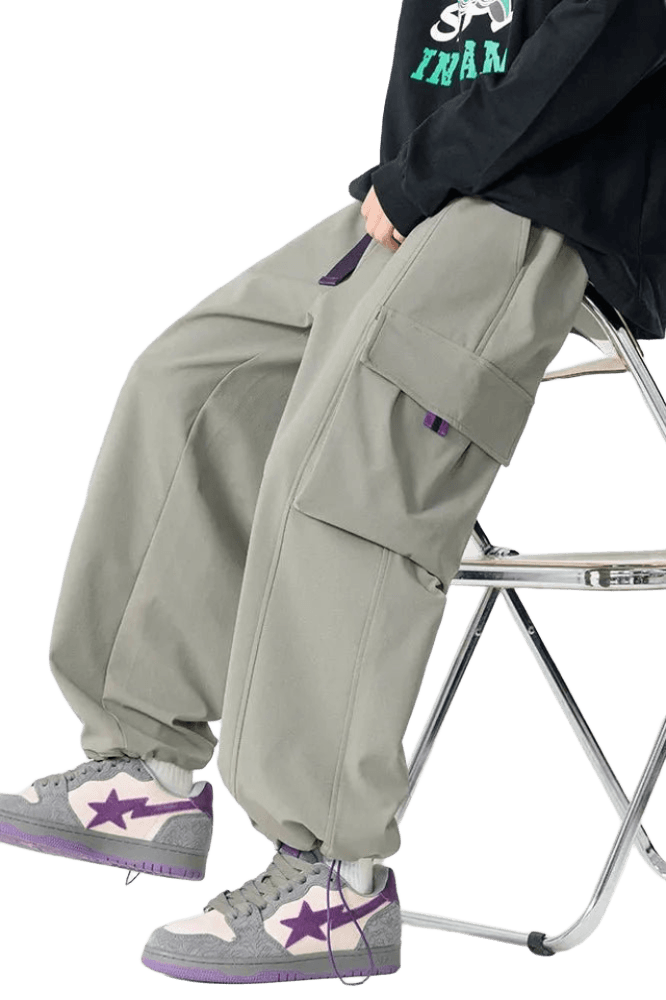 Pantalon Cargo Vert avec Ceinture | Cargonomix