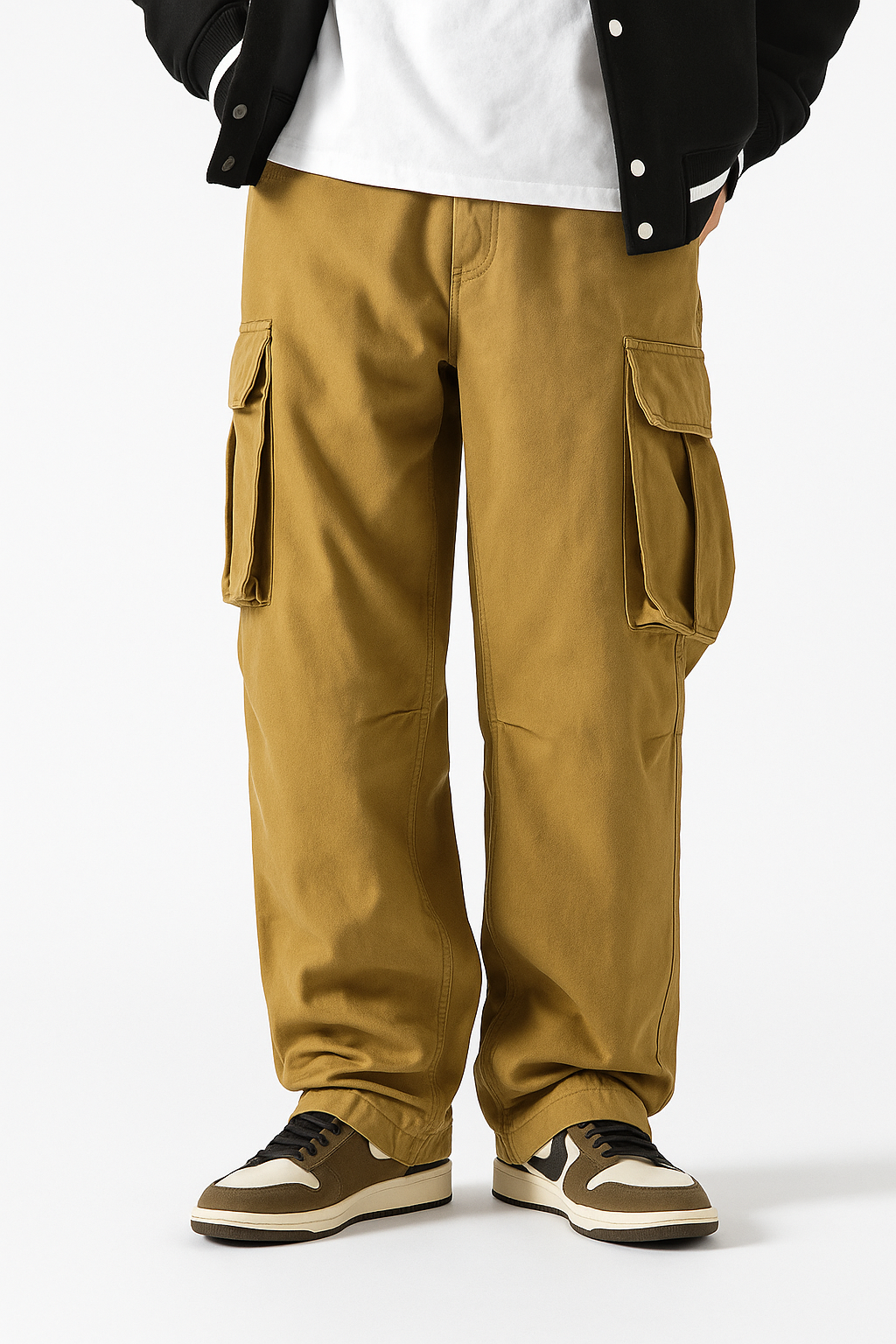 Pantalon Cargo Oversize Kaki
