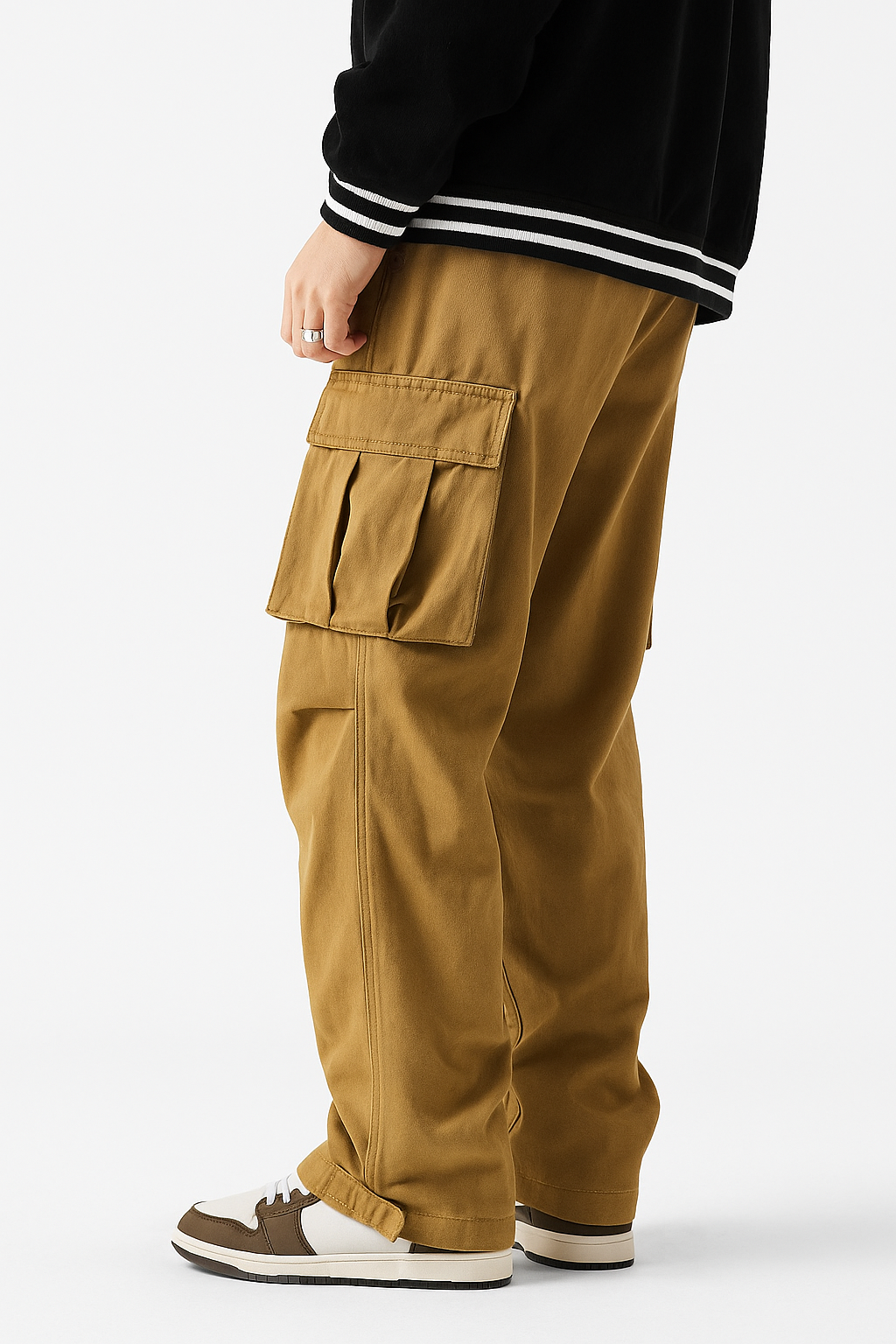 Pantalon Cargo Oversize Kaki
