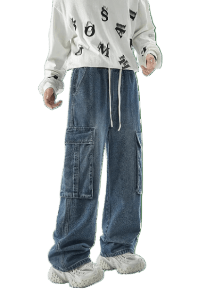 Jean Cargo Baggy Bleu | Cargonomix