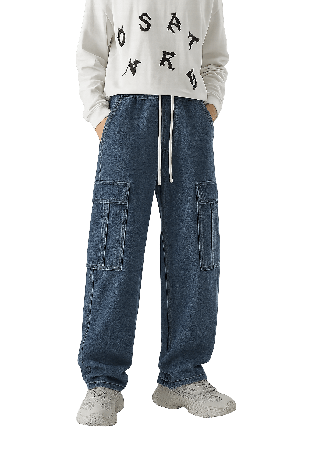 Jean Cargo Baggy Bleu | Cargonomix