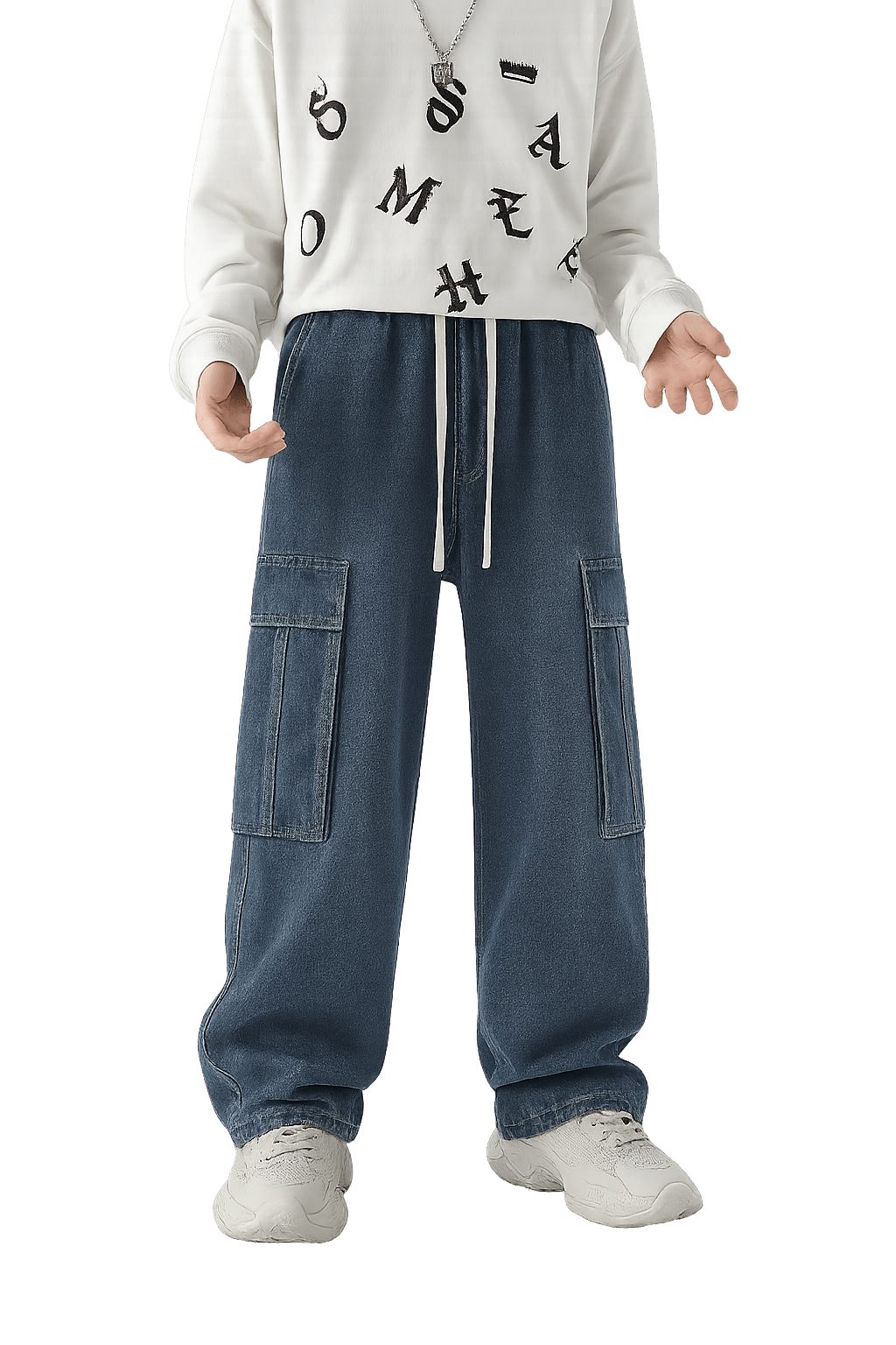 Jean Cargo Baggy Bleu | Cargonomix