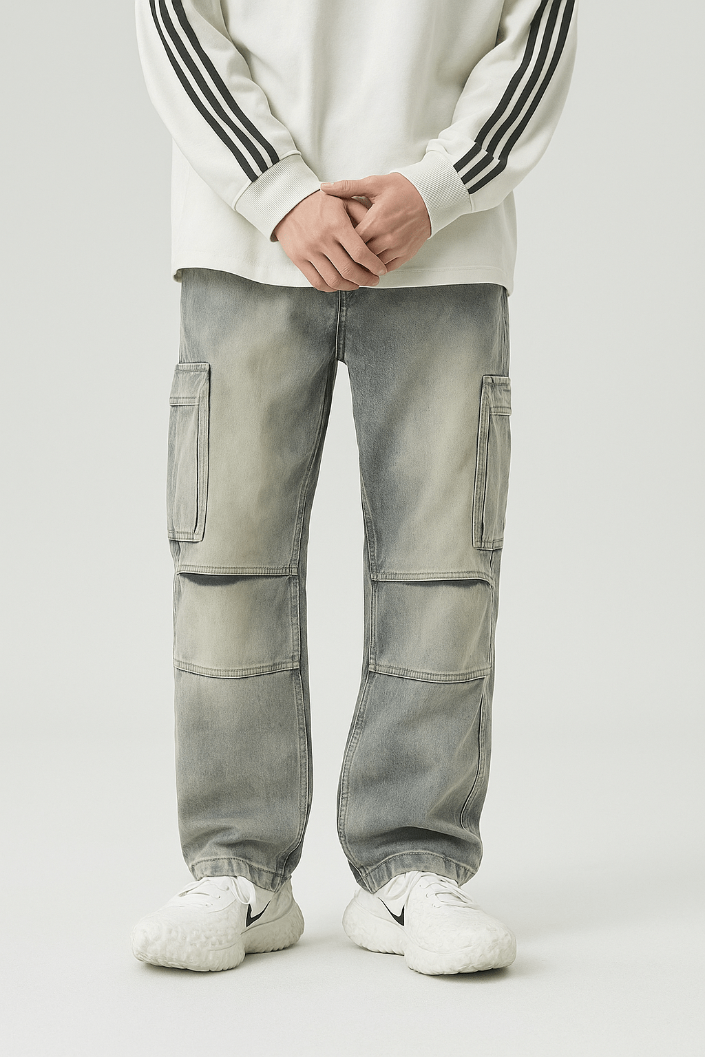 Jean Cargo Droit Bleu | Cargonomix