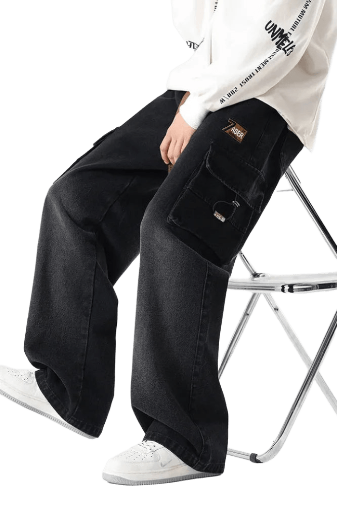 Jean Cargo Grande Taille Noir | Cargonomix