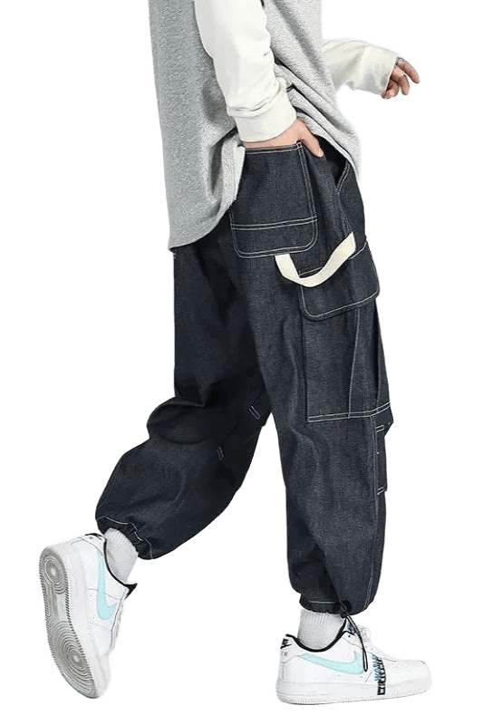 Jean Cargo Loose Bleu | Cargonomix