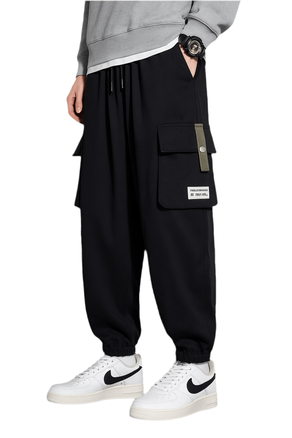 Jogging Cargo Coton Noir | Cargonomix
