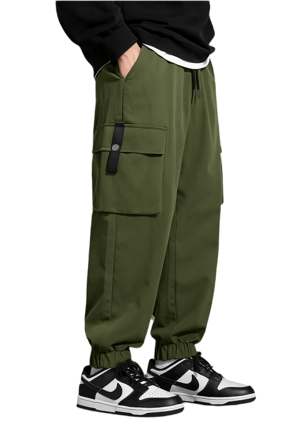 Jogging Cargo Coton Vert | Cargonomix