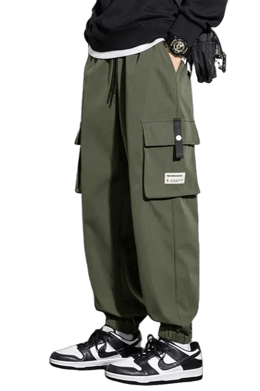 Jogging Cargo Coton Vert | Cargonomix