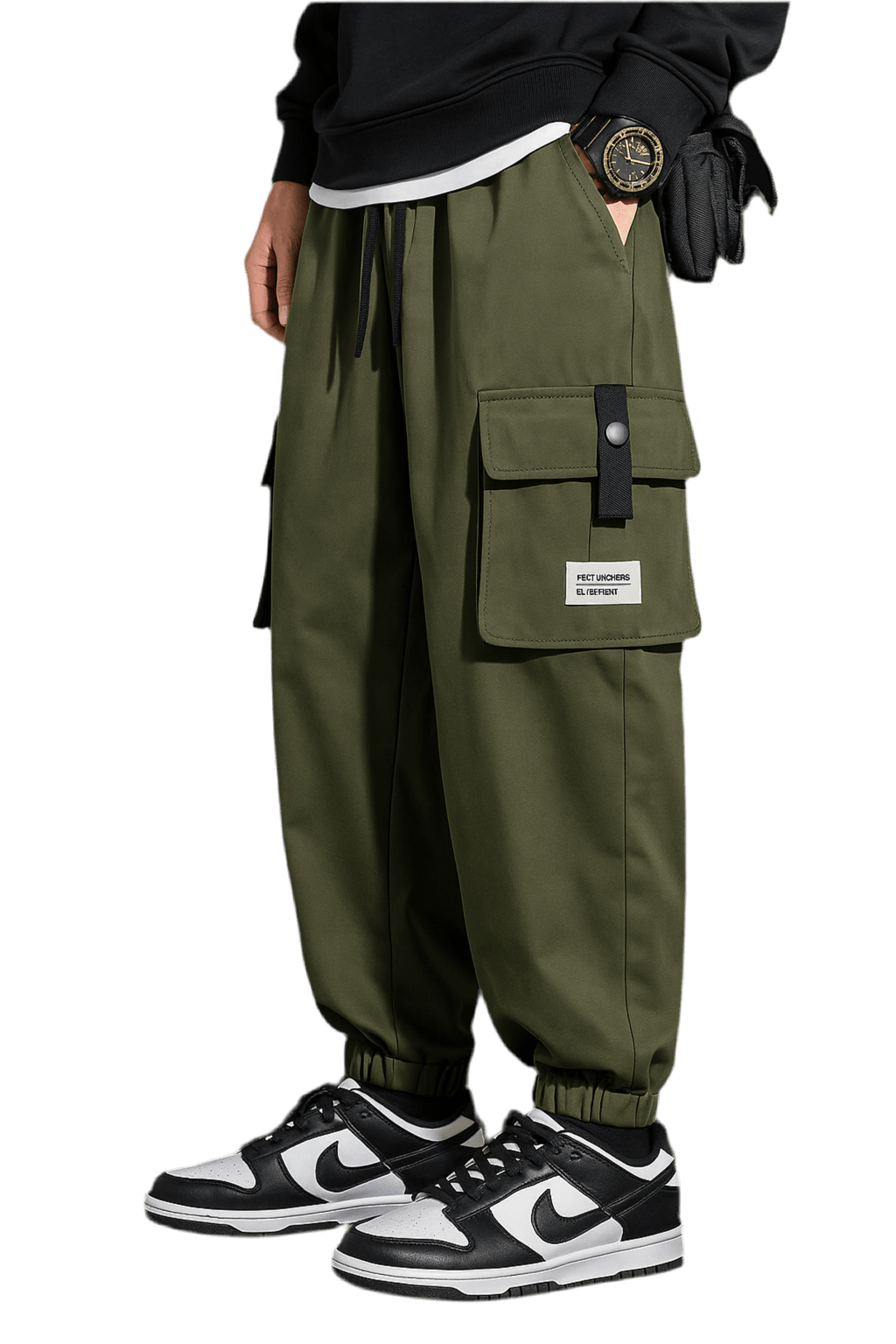 Jogging Cargo Coton Vert | Cargonomix