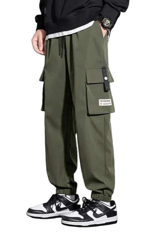 Jogging Cargo Coton Vert | Cargonomix