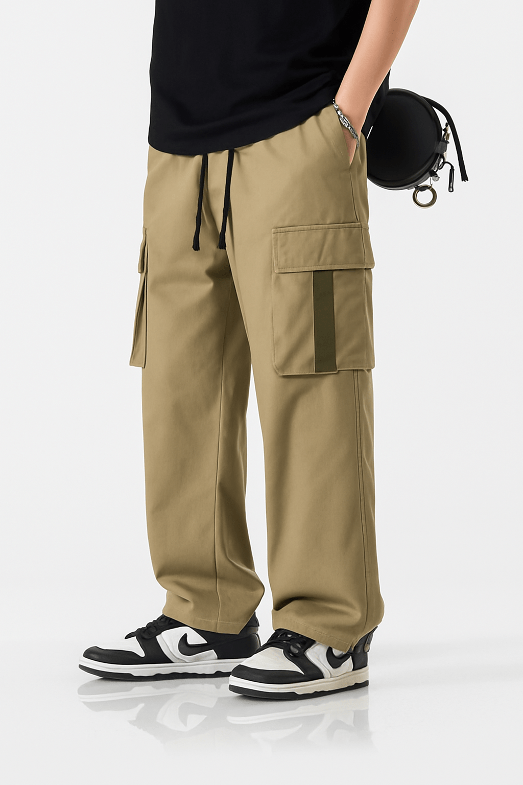 Pantalon Cargo Ample Vert | Cargonomix