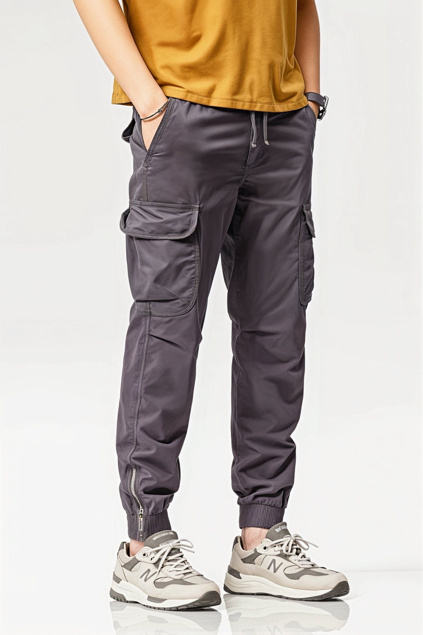 Pantalon Cargo Anthracite Tendance Slim Pour Homme - Cargonomix