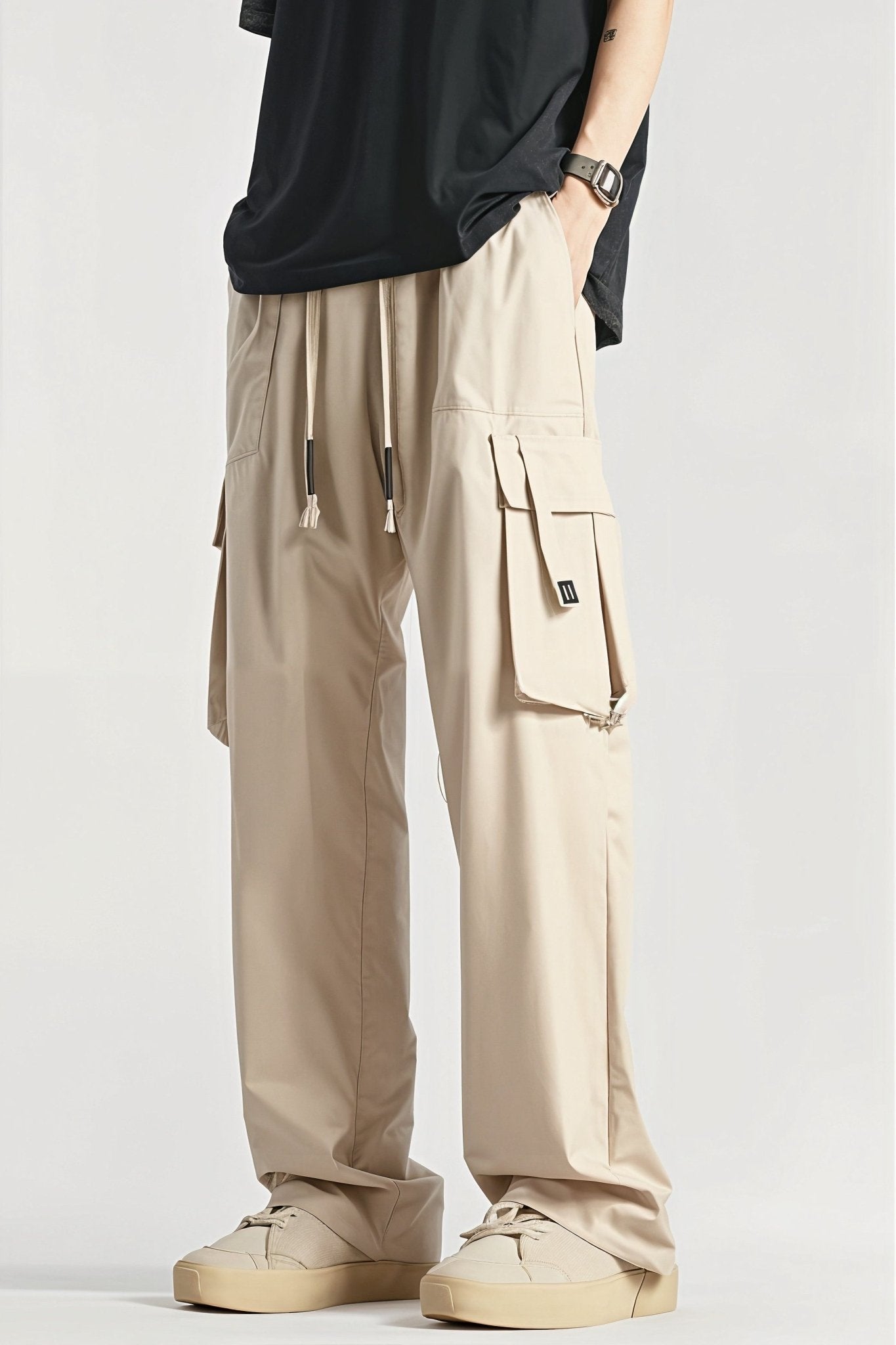 Pantalon Cargo Beige Sable Large Homme - Cargonomix