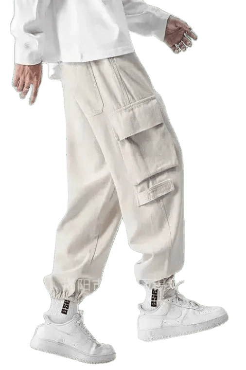 Pantalon Cargo Décontracté Blanc | Cargonomix