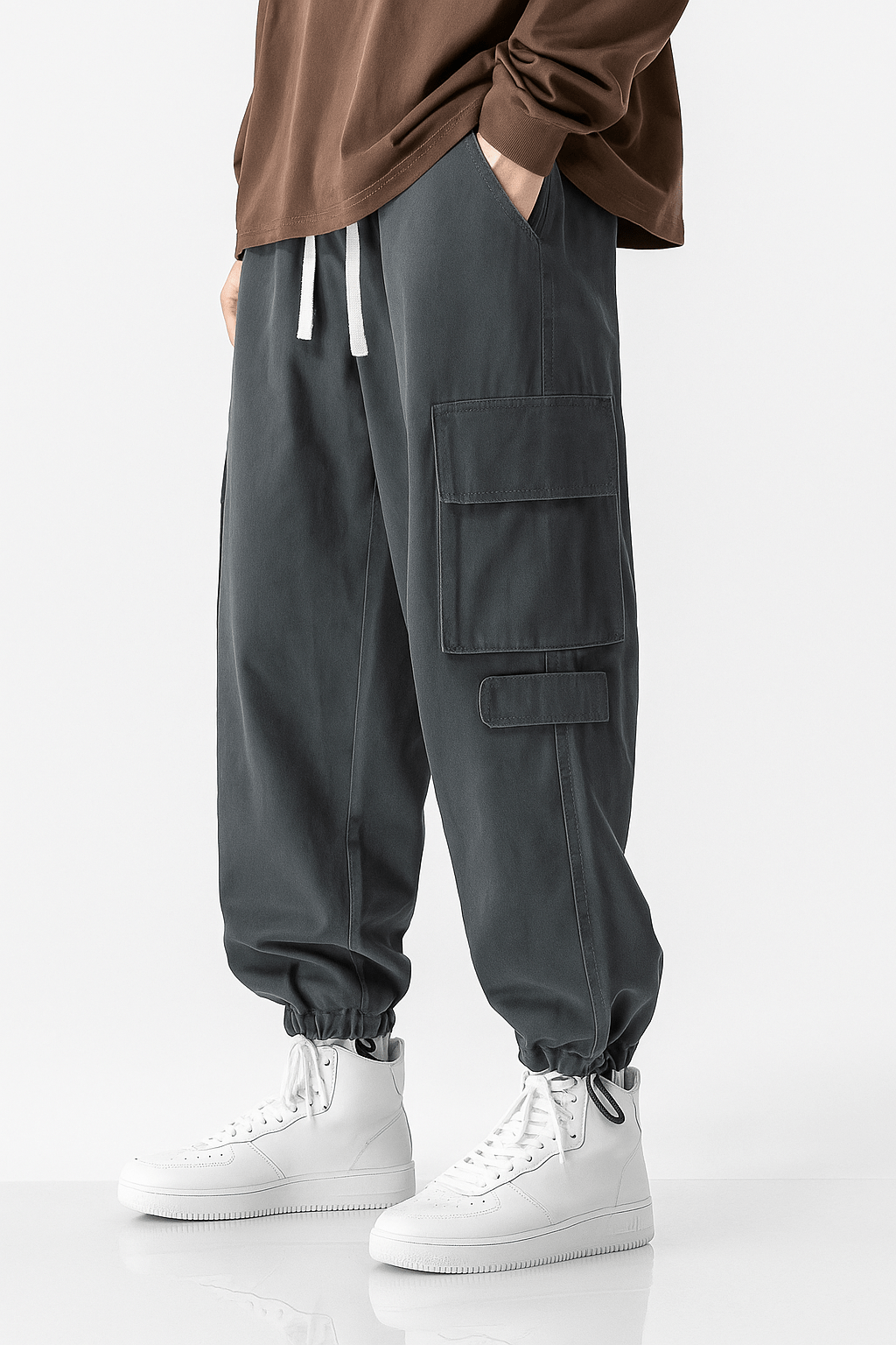 Pantalon Cargo Décontracté Gris | Cargonomix