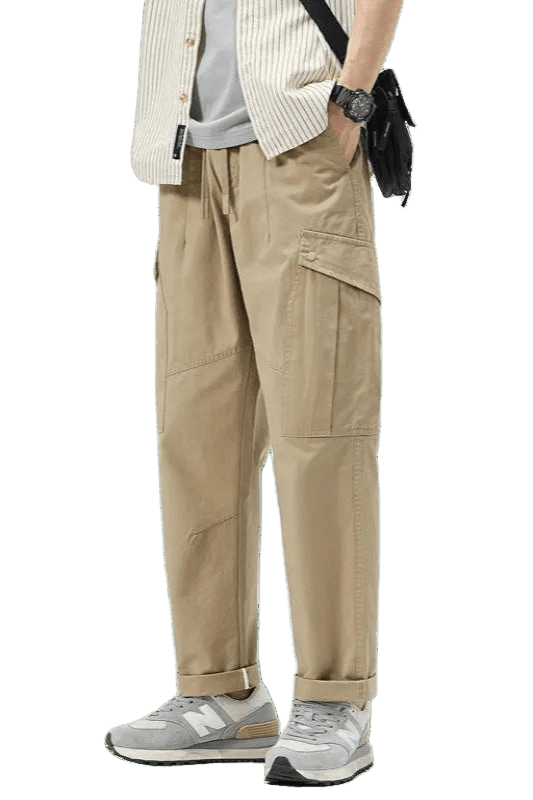 Pantalon Cargo Droit Beige | Cargonomix