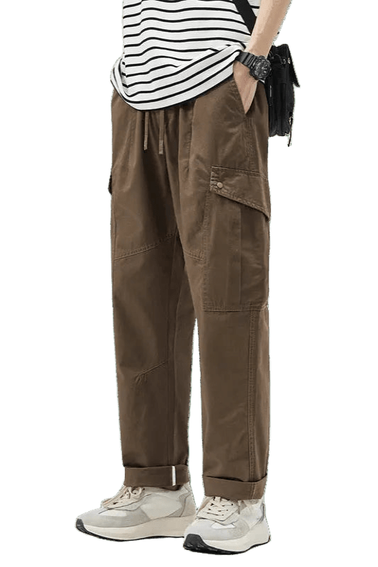 Pantalon Cargo Droit Marron | Cargonomix