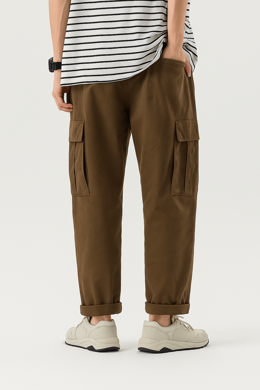 Pantalon Cargo Droit Marron | Cargonomix