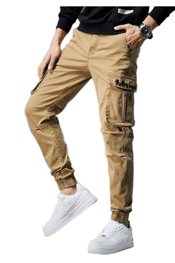 Pantalon Cargo Élastique Beige | Cargonomix
