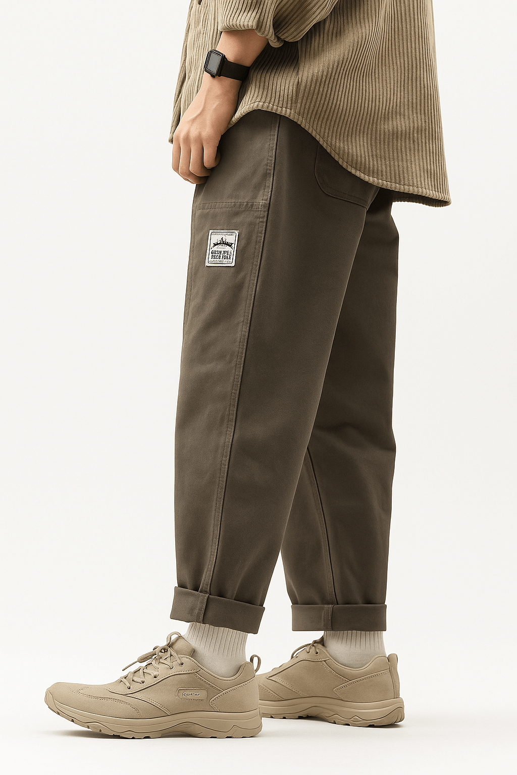 Pantalon Cargo Japonais Droit Kaki | Cargonomix