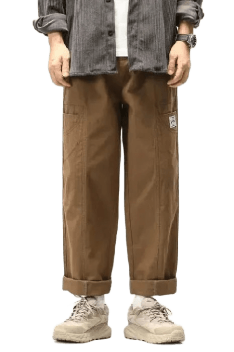 Pantalon Cargo Japonais Droit Marron | Cargonomix
