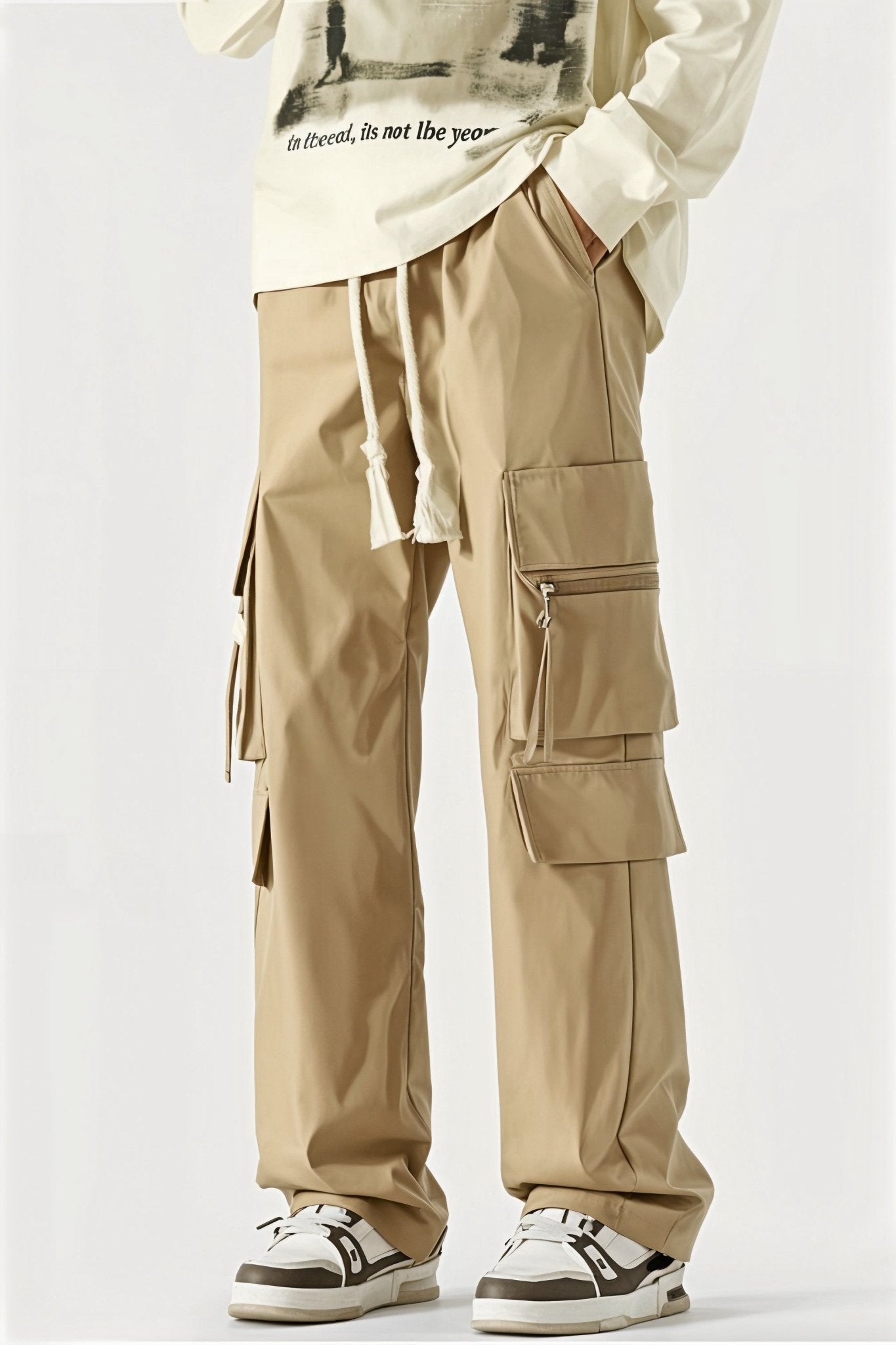 Pantalon Cargo Kaki Printemps Décontracté Large Homme - Cargonomix