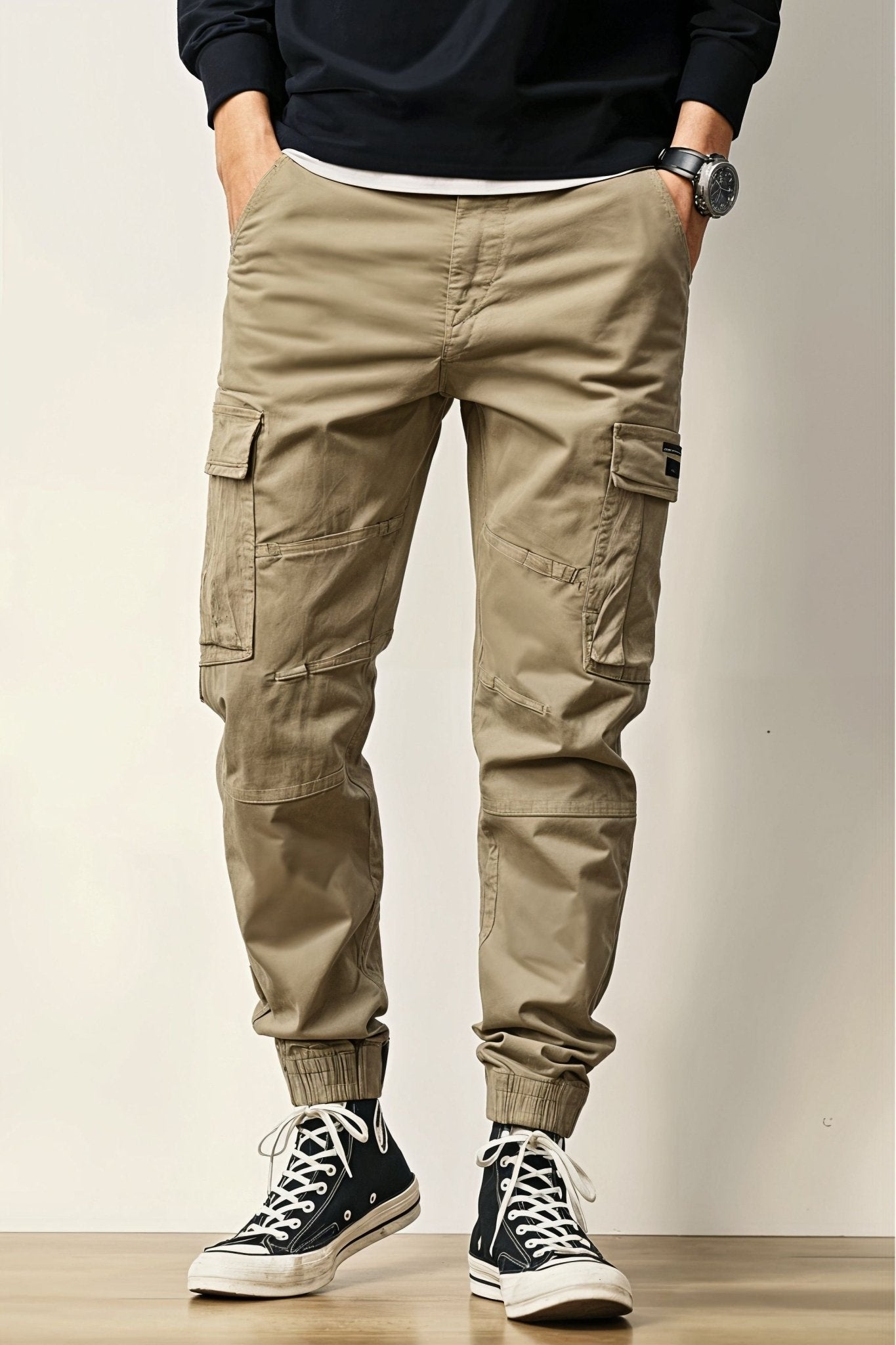 Pantalon Cargo Kaki Sable Homme Slim - Cargonomix