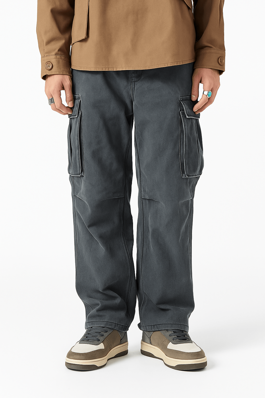 Pantalon Cargo Oversize Gris | Cargonomix