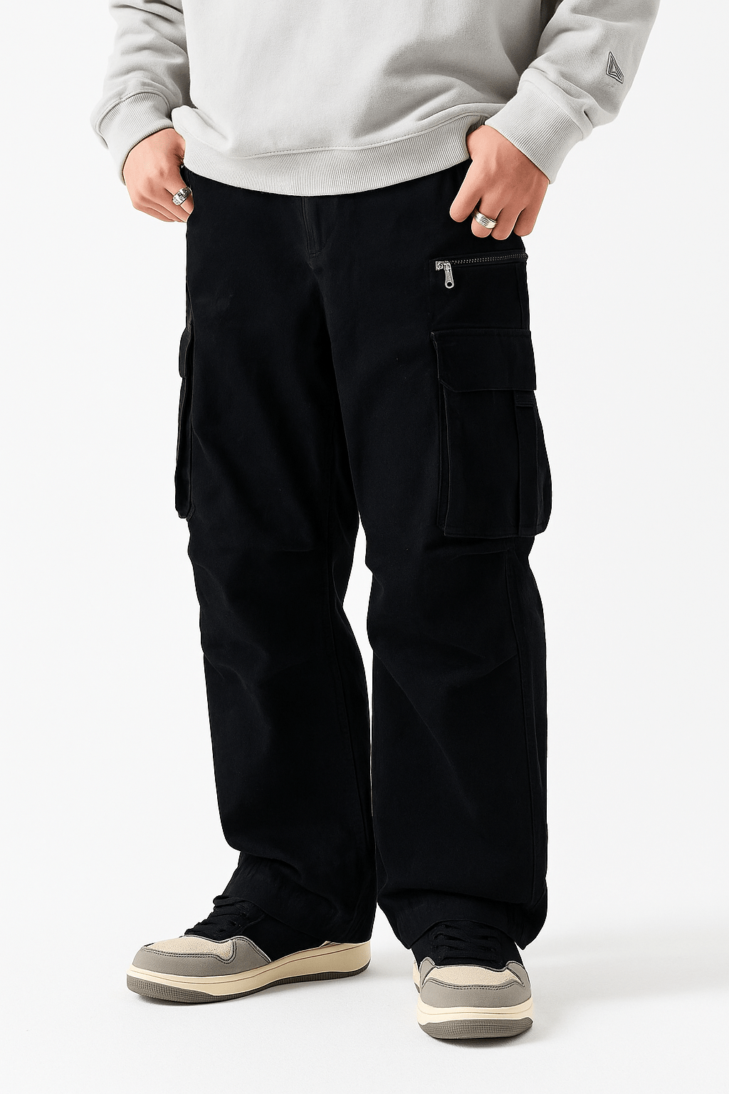Pantalon Cargo Oversize Noir | Cargonomix