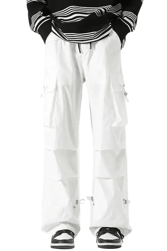 Pantalon Cargo Poches Latérales Blanc | Cargonomix