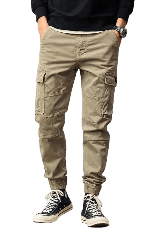 Pantalon Cargo Resserré aux Chevilles Beige | Cargonomix