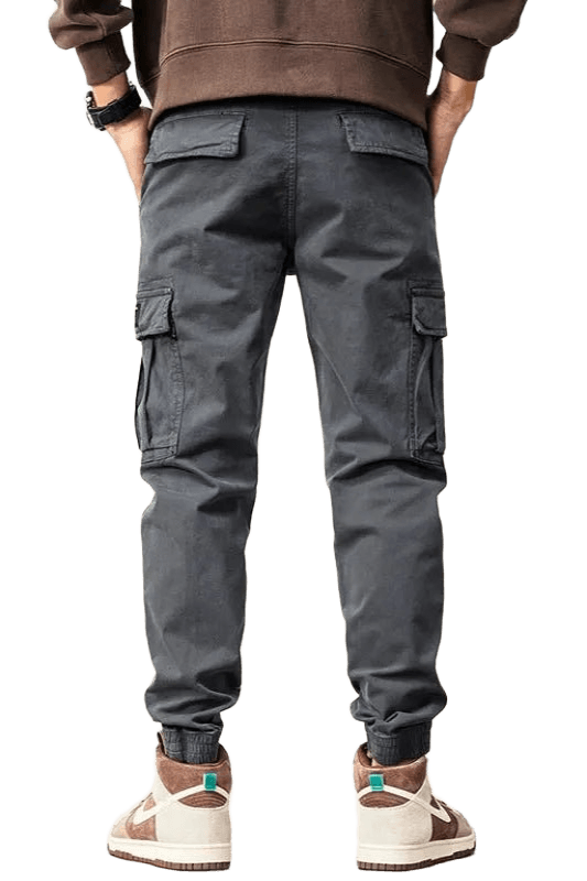 Pantalon Cargo Resserré aux Chevilles Gris | Cargonomix