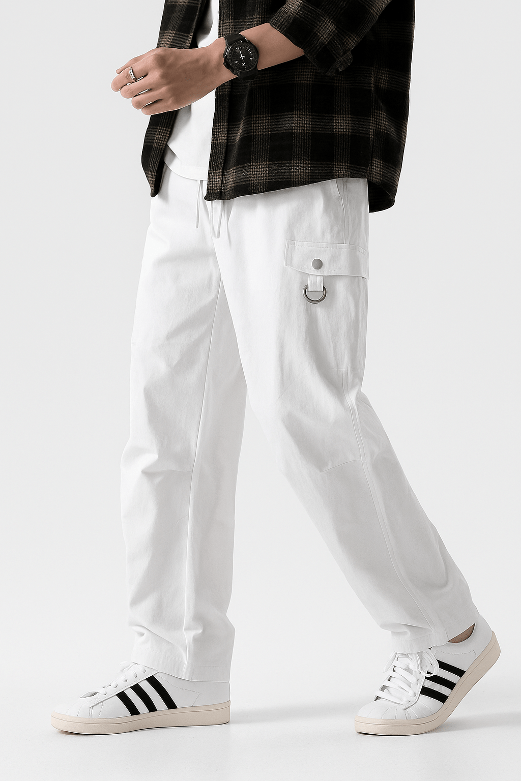 Pantalon Cargo Soie Blanc | Cargonomix