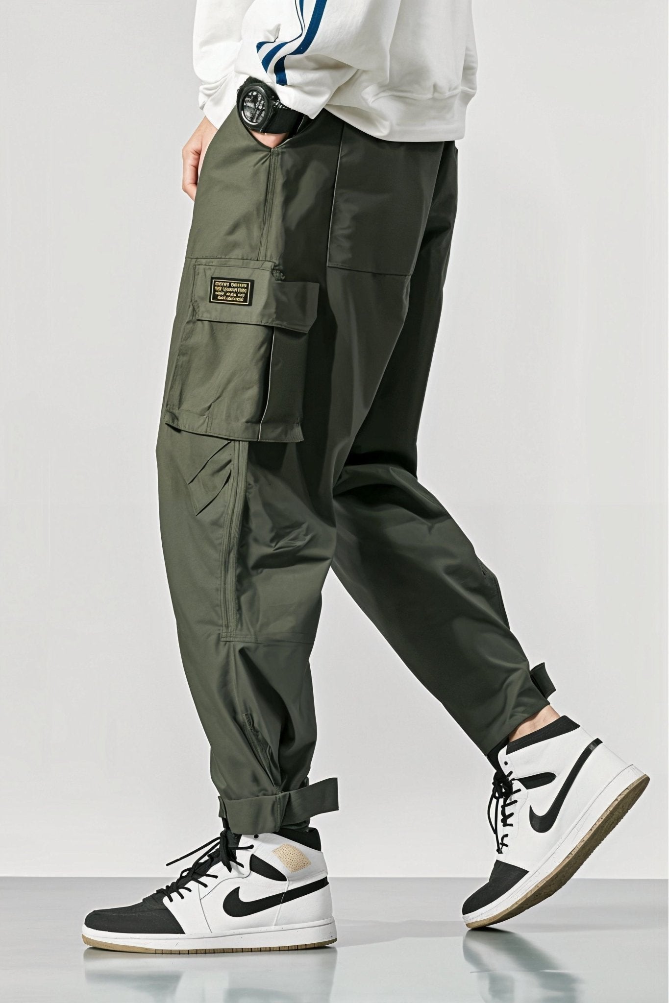 Pantalon Cargo Vert Foncé Slim - Cargonomix